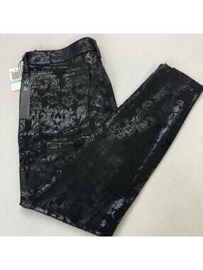 Dylan George Baroque Foil Leggings Size 31 Black NEW WITH TAGS